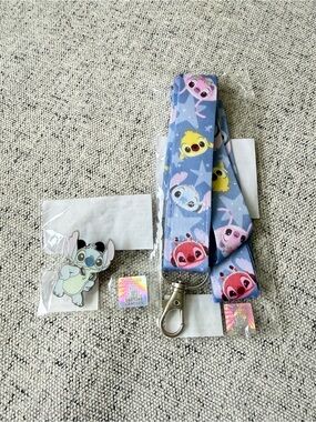 New Disney Stitch Pin and lanyard